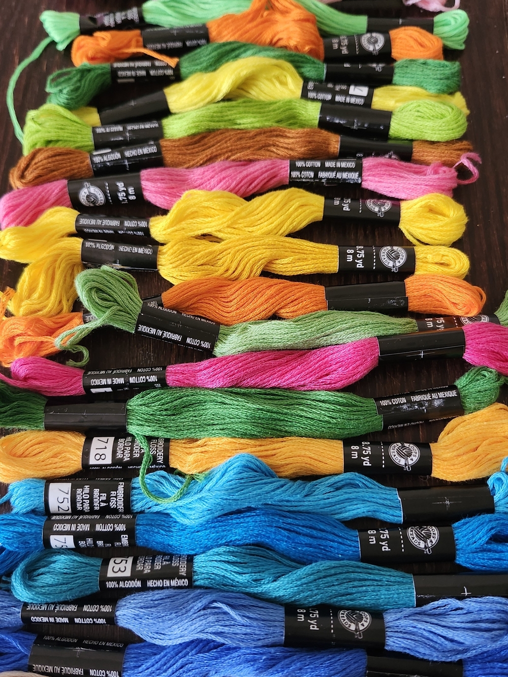 40 Assorted Embroidery Floss Bundle in Bright Colors - (Brand: )